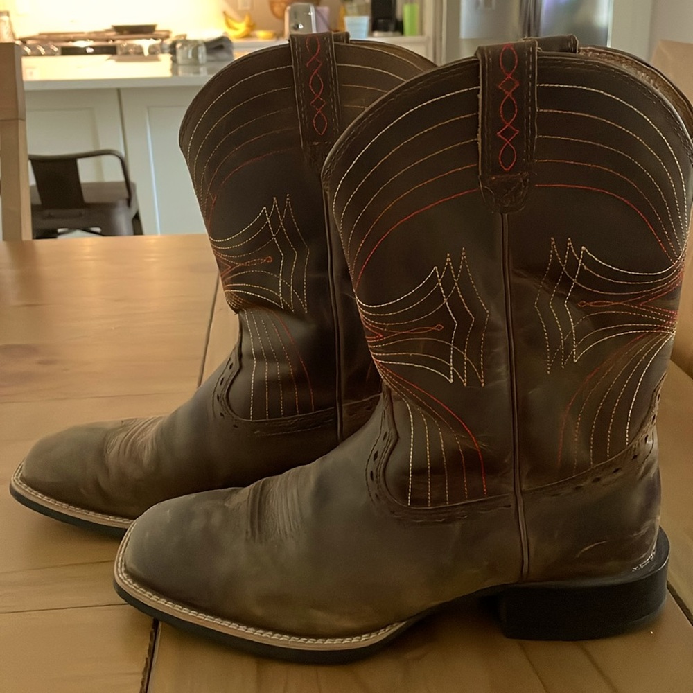 genuine leather men’s cowboy boots